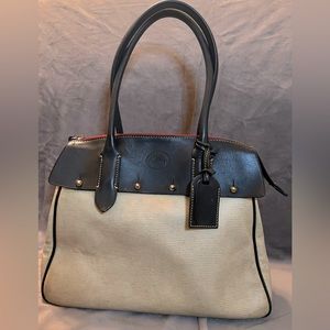 Dooney & Bourke Purse - cream and black with red interior
